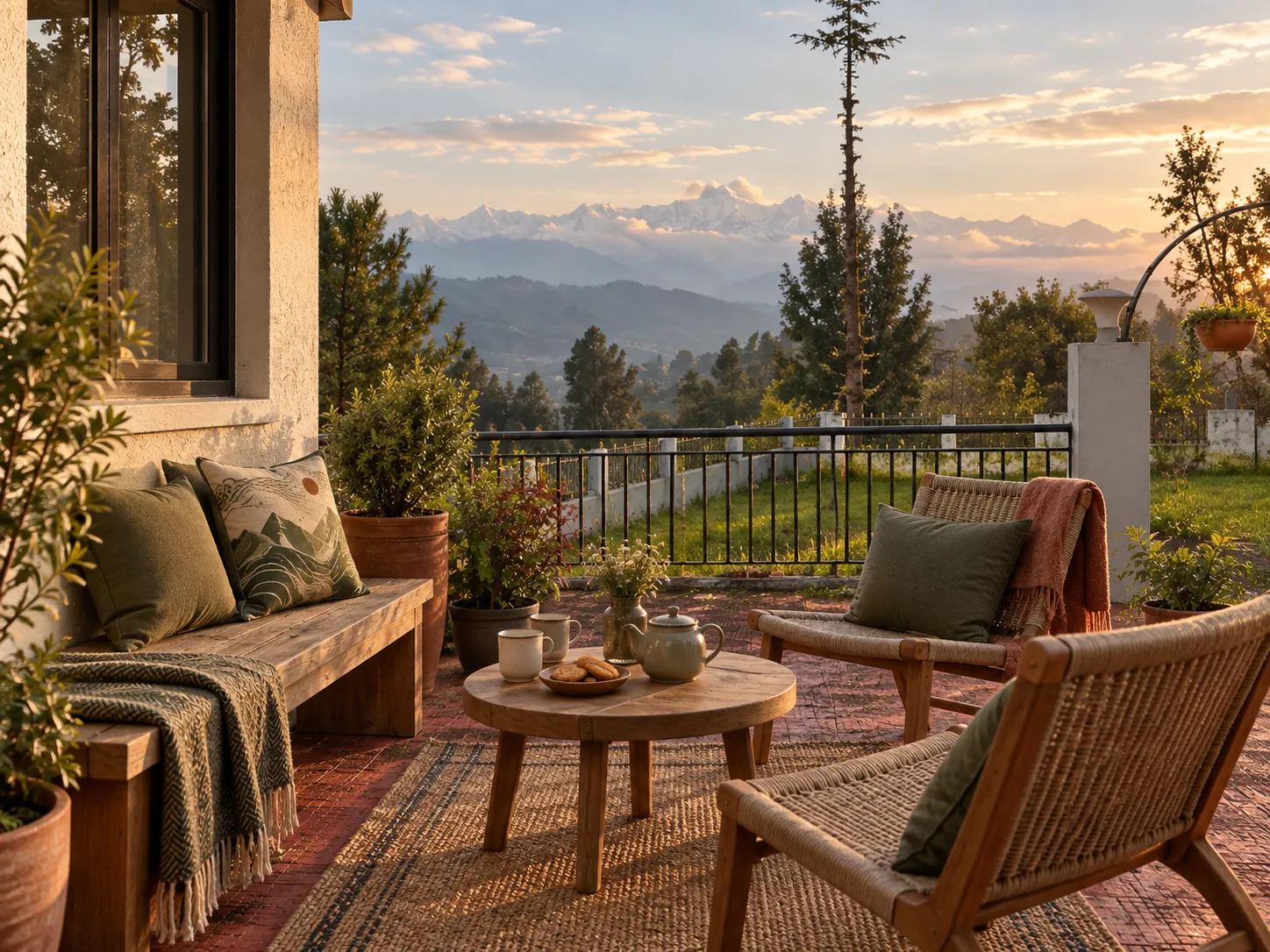 Design concept of the outdoor sitting area